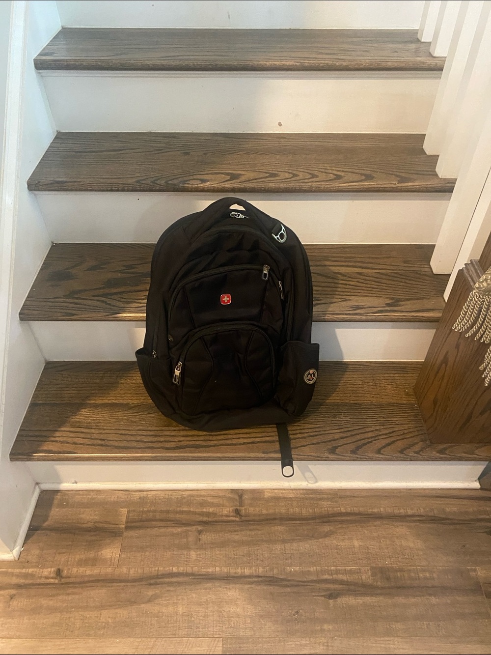 SwissGear Black Travel & Laptop Backpack with Multiple Pockets